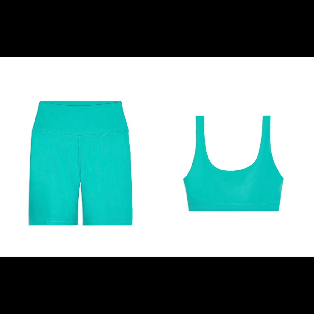 WeWoreWhat bike short + scoop bra top set NWT